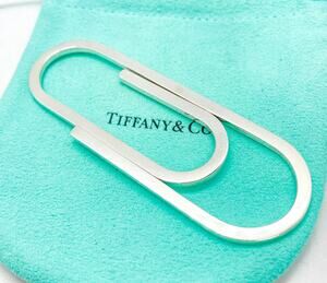 Tiffany & Co. Large Sterling Silver Paperclip Money Clip Holder 3.25"
